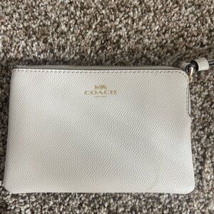 Coach Cream Leather Wristlet